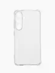 Прозрачный чехол для Samsung Galaxy S25 (Самсунг Галакси С25), черный, прозрачный