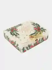 Серебряный коробка подарочная новогодняя, разные размеры, 7 вариантов