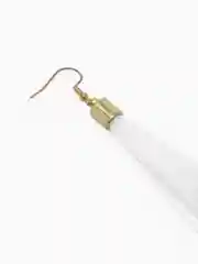 Белый серьги женские -кисти