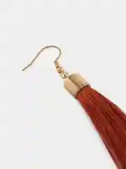 Коричневый серьги женские -кисти