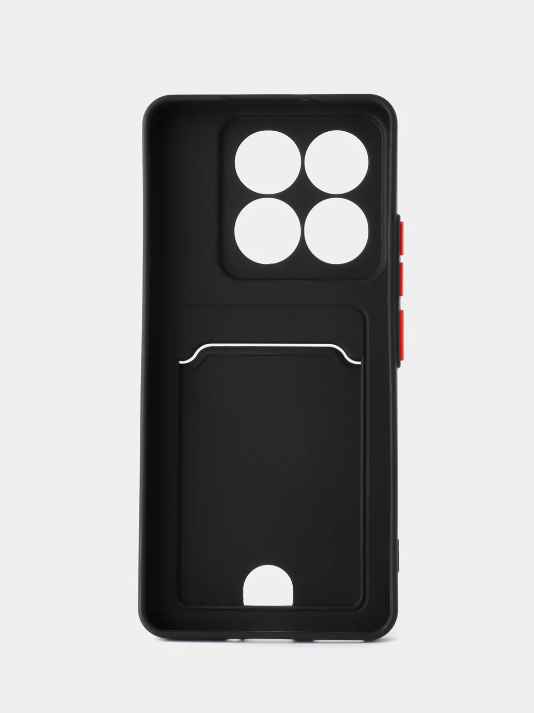 Черный чехол для Xiaomi 14T Pro (Сяоми 14Т Про) с карманом для карт