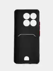 Черный чехол для Xiaomi 14T Pro (Сяоми 14Т Про) с карманом для карт