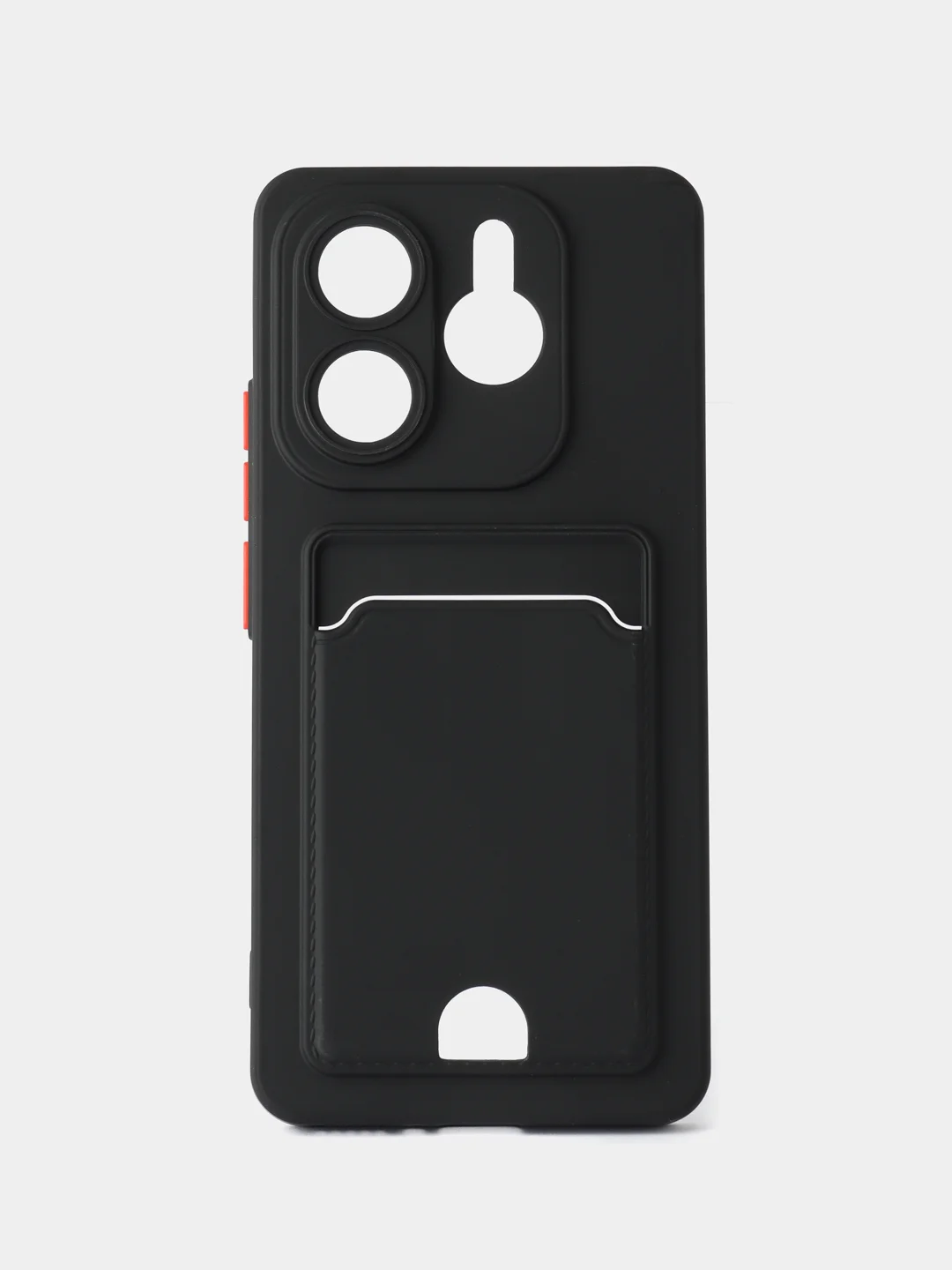 Черный чехол для Xiaomi Redmi Note 14 5G CN (Сяоми Ноут 14) с карманом для карт