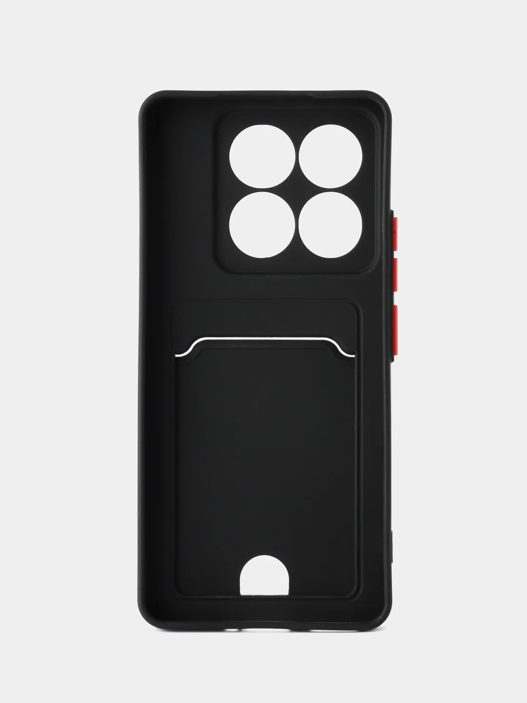 Черный чехол для Xiaomi 14T (Сяоми 14Т) с карманом для карт
