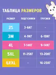 Трусики-подгузники одноразовые WATASHI для детей 4 L размер 9-14 кг 58шт
