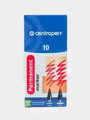 Маркеры перманентные (нестираемые) Centropen 2846, Черные, Комплект 10 шт, 1 мм, 880593