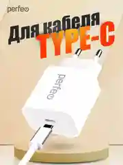 Сетевое зарядное устройство Perfeo PD, с разъемом Type-C  20W, I4641