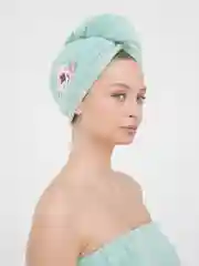 Мятный банный набор женский. Халат килт с чалмой из микрофибры