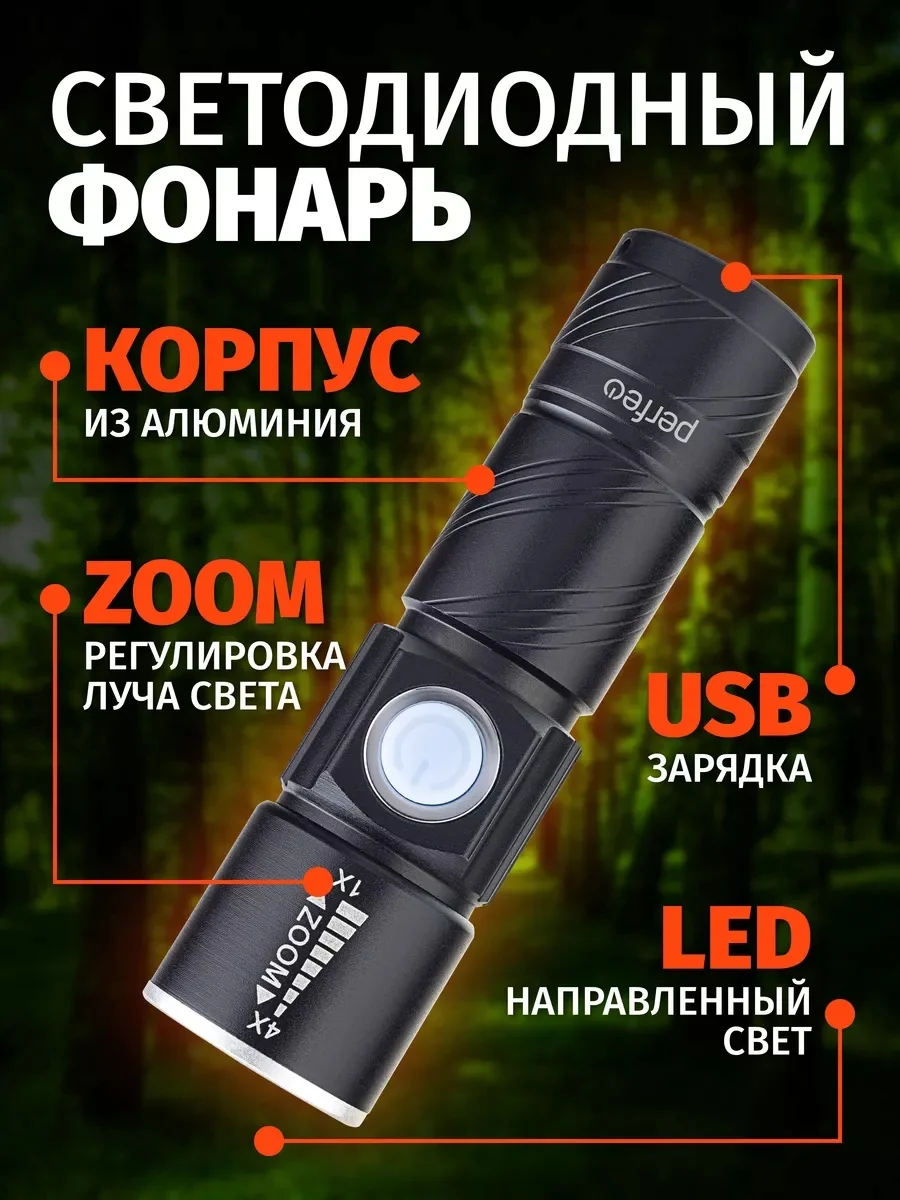 Perfeo Светодиодный фонарь "Regs" PL-304