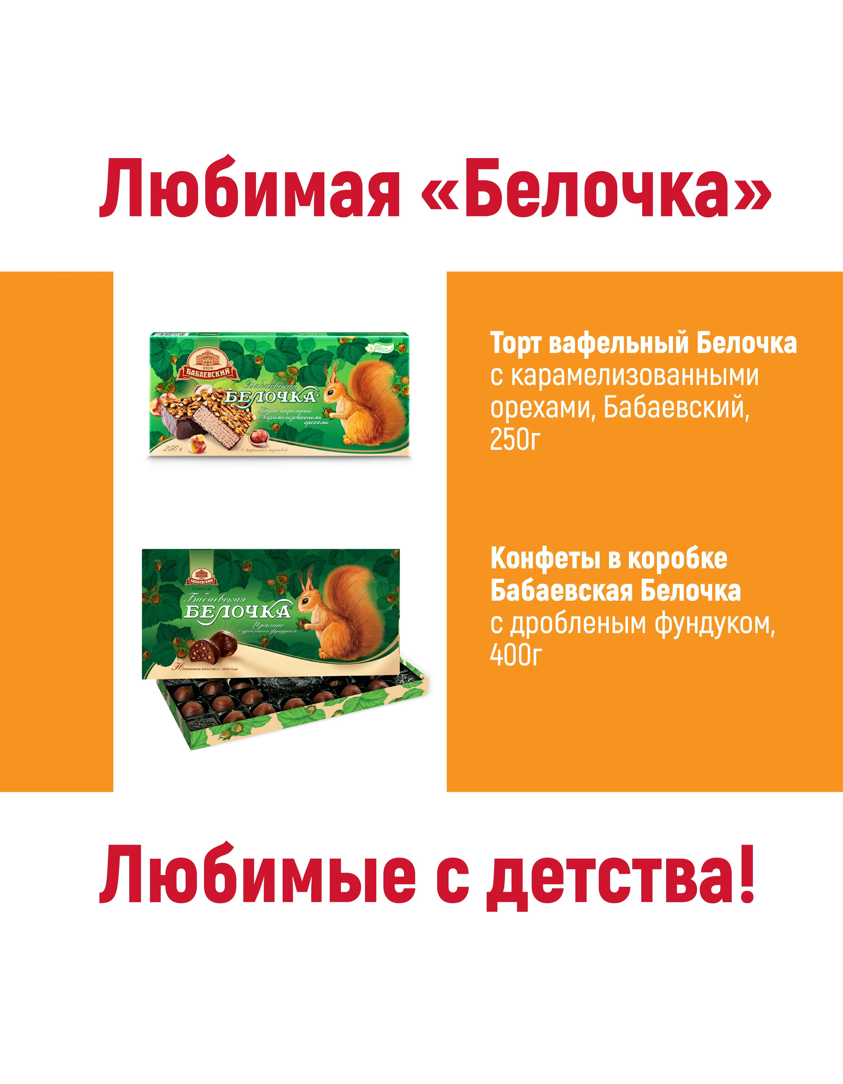 Конфеты шоколадные Бабаевский, Бабаевская Белочка, 200 г