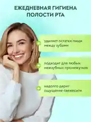 Зубная нить с фтором PRESIDENT Classic, вощёная, свежая мята, 50 м