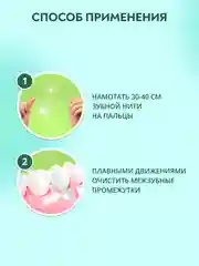 Зубная нить с фтором PRESIDENT Classic, вощёная, свежая мята, 50 м