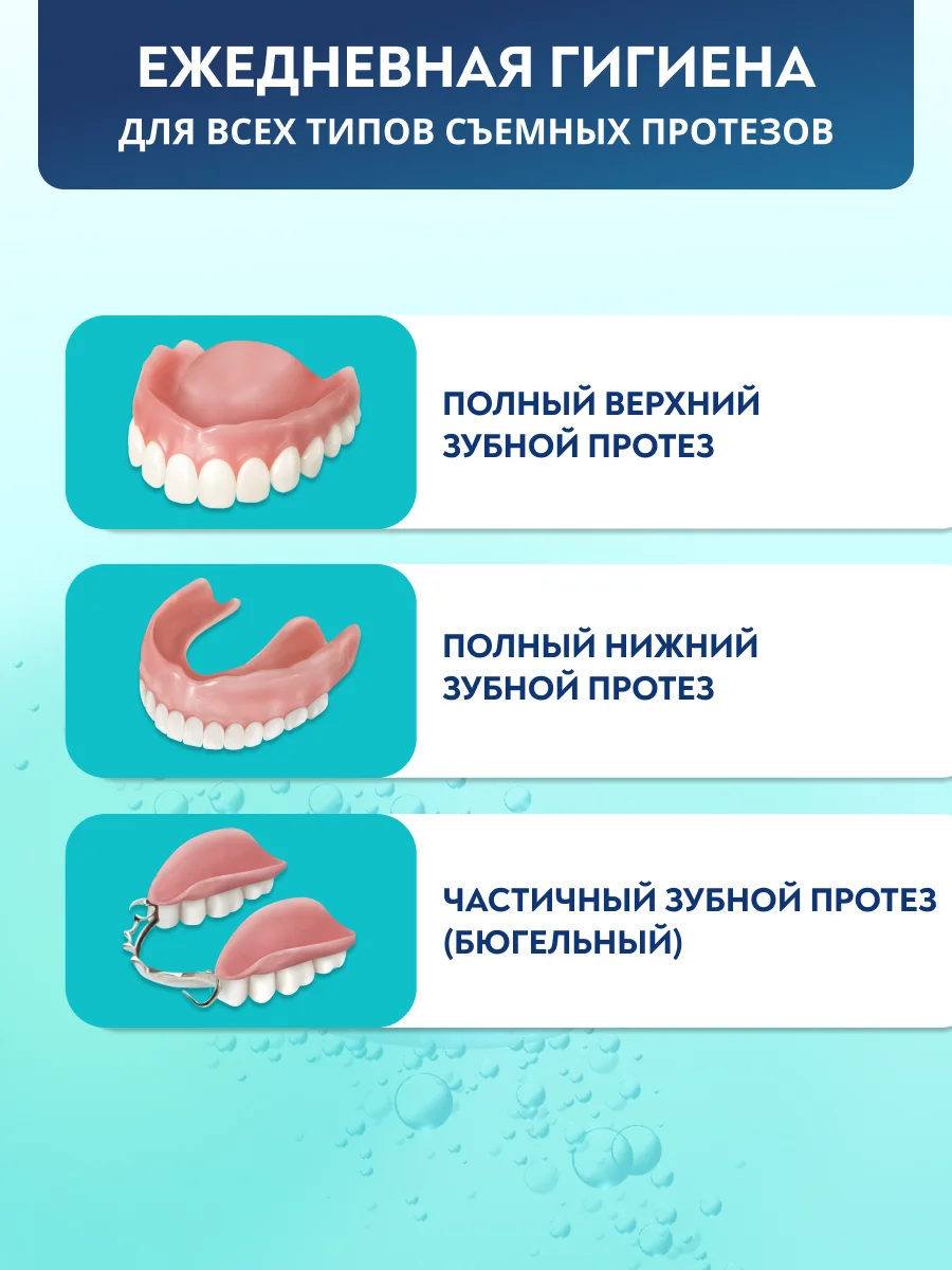 Шипучие таблетки для очистки протезов PRESIDENT DENTURE, 30 штук