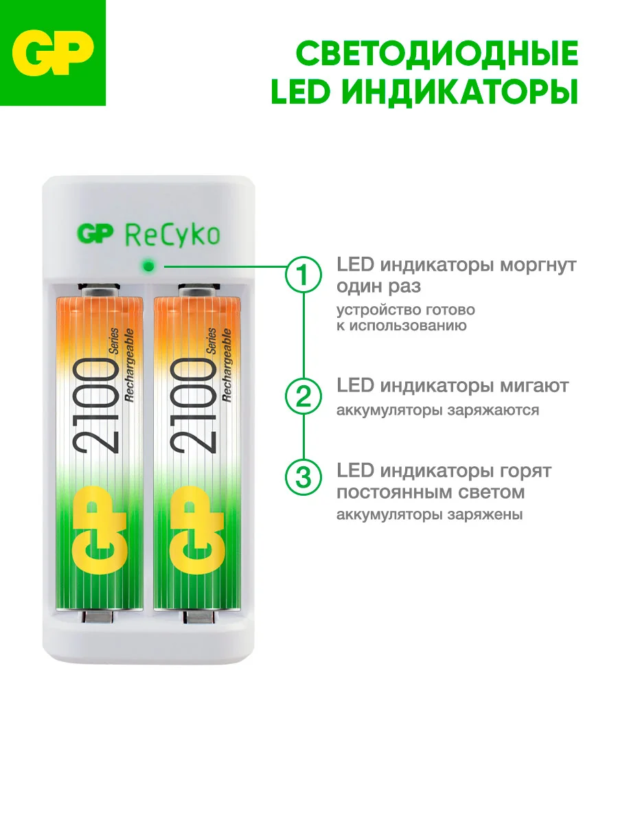 Зарядное устройство GP E211-2CRB1 --12