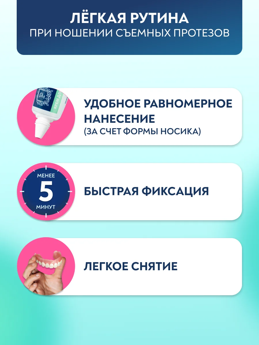 Крем для фиксации протезов PRESIDENT Garant, нейтральный вкус, 40 г