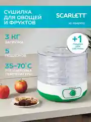 Сушилка для овощей SCARLETT SC-FD421015, 250Вт, белый/зеленый