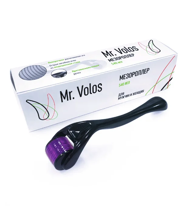 Мезороллер для лица, волос и бороды, Длина игл 1 мм. Mr.Volos
