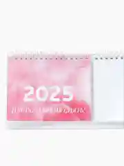 Пудровый календарь-планер настольный 2025 с наклейками