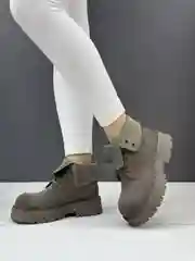 Серый ботинки женские,полусапоги женские зимние, меховые, ,36-41