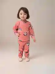 Конфетный детская пижама утепленная для мальчика, девочки на 1-4 года, 4-7 лет