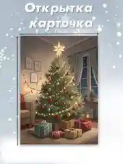 Конфетный открытка карточка 10х15 "С Новым годом!"