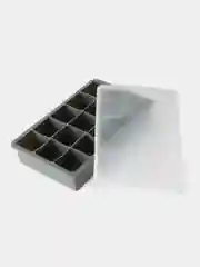Серый силиконовая форма для льда с крышкой