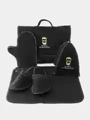 Черный подарочный набор для бани, портфель банный