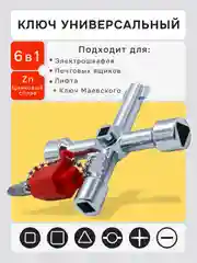 Серый металлик ключ для электрошкафов, электрошкафа, универсальный, электрощита, трехгранный, четырехгранный