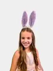 Фиолетовый ободок ушки зайчика. Ободок светящийся. Новогодний олень
