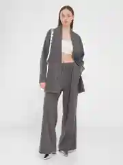 Серый женский костюм трикотажный