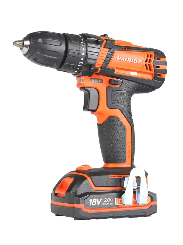 Дрель-шуруповерт аккумуляторная Patriot BR 181UES, 18 В, 2 x 2 Ач Li-ion, ЗУ