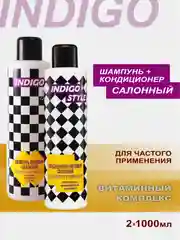 Шампунь для ежедневного применения Витаминный + кондиционер (набор 2000 мл), Indigo style