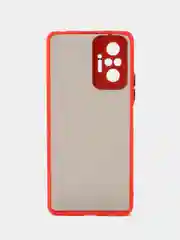 Алый чехол Xiaomi Redmi Note 10 Pro, Редми Нот 10 Про, пластиковый матовый с цветными кнопками