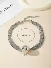 Серебряный многослойная цепь, цепь с шармом, массивное украшения , колье на шею, золотое колье