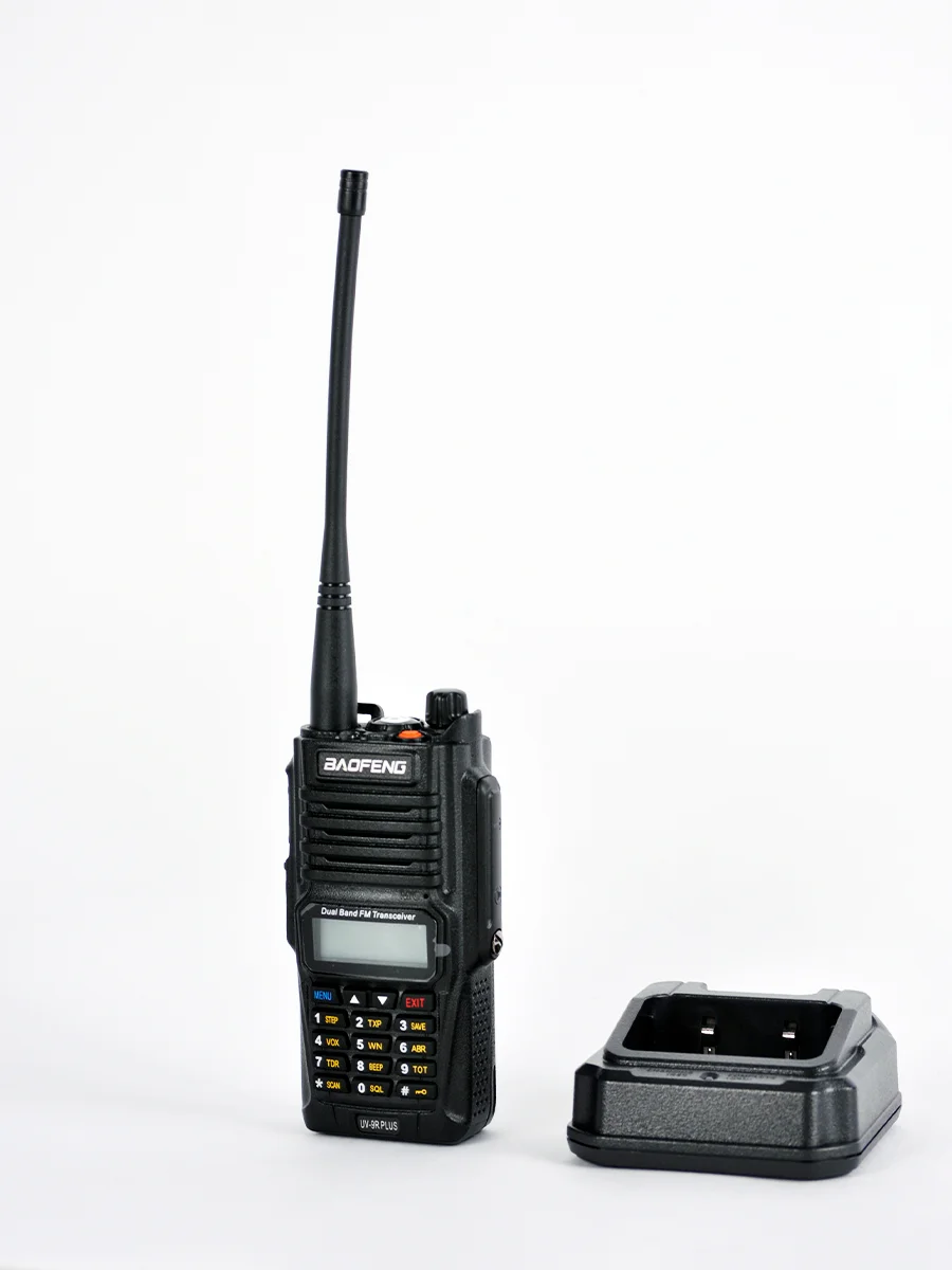 Портативная радиостанция Baofeng UV-9R Plus, 8 Вт, черная, радиус 10 км, UHF VHF