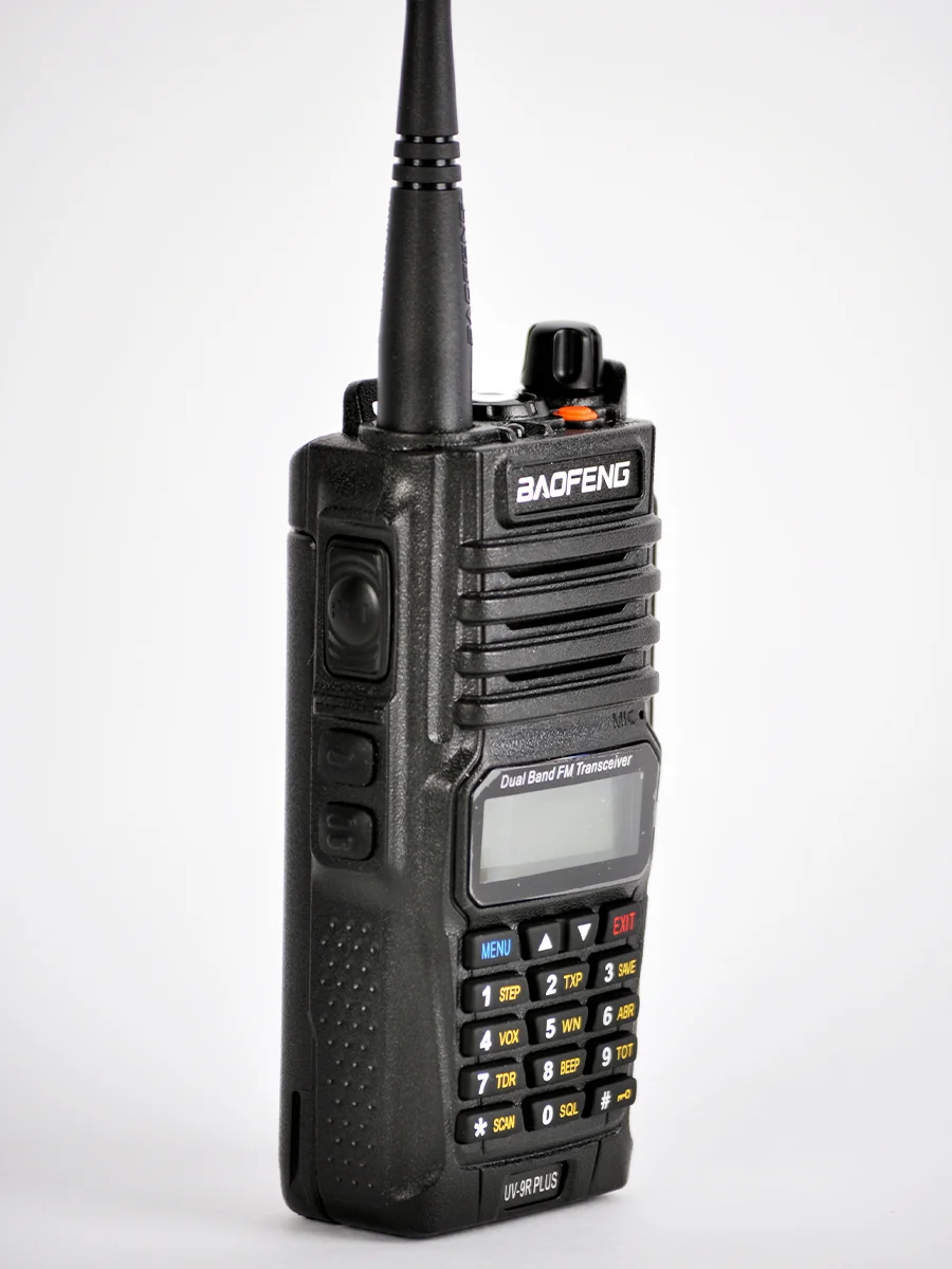 Портативная радиостанция Baofeng UV-9R Plus, 8 Вт, черная, радиус 10 км, UHF VHF