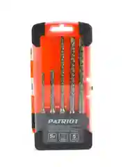 Набор буров для перфоратора Patriot, 5/6 x 110 мм, 6/8/10 x 160 мм, SDS-plus, набор 5 шт