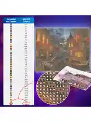 Картина стразами (алмазная мозаика) 40*50 см, Остров сокровищ "Ночная Венеция"