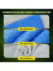 Салфетка для уборки из микрофибры, тряпка для кухни, пола, 40 х 40 см, 2 штуки Laima