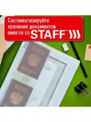 Папка А4 Staff, для документов семейная, обложка, органайзер, ПВХ, матовая