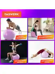 Фитбол, гимнастический мяч для фитнеса йоги пилатеса с насосом, 65 см, Daswerk, 680016