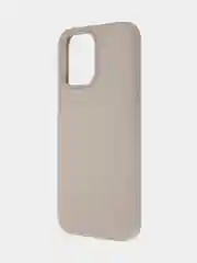 Бежевый меланж чехол на Apple iPhone 15, 14, Pro, Max, Plus силиконовый BROSCORP мягкая подкладка микрофибра