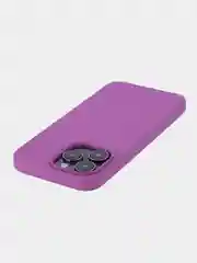 Фиолетовый чехол на Apple iPhone 15, 14, Pro, Max, Plus силиконовый BROSCORP мягкая подкладка микрофибра