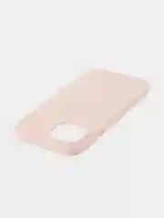 Пудровый чехол на Apple iPhone 15, 14, Pro, Max, Plus силиконовый BROSCORP мягкая подкладка микрофибра