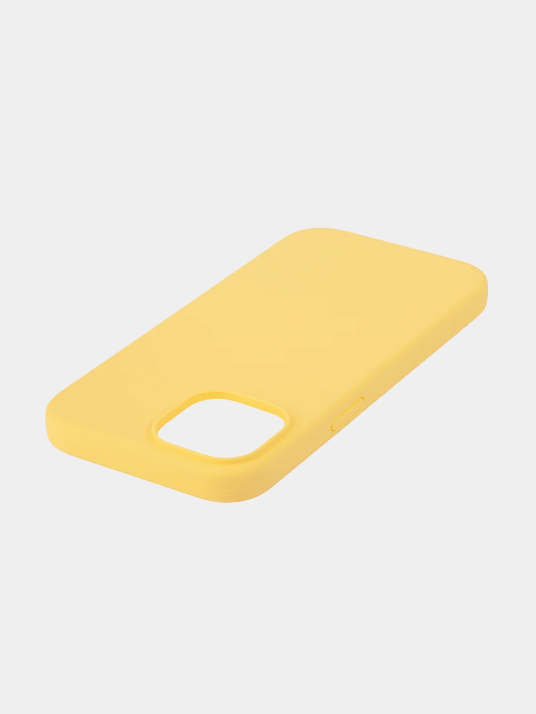 Желтый чехол на Apple iPhone 15, 14, Pro, Max, Plus силиконовый BROSCORP мягкая подкладка микрофибра