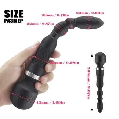 Вибратор G-spot, с регулировкой частоты вибрации, двуглавый вибратор