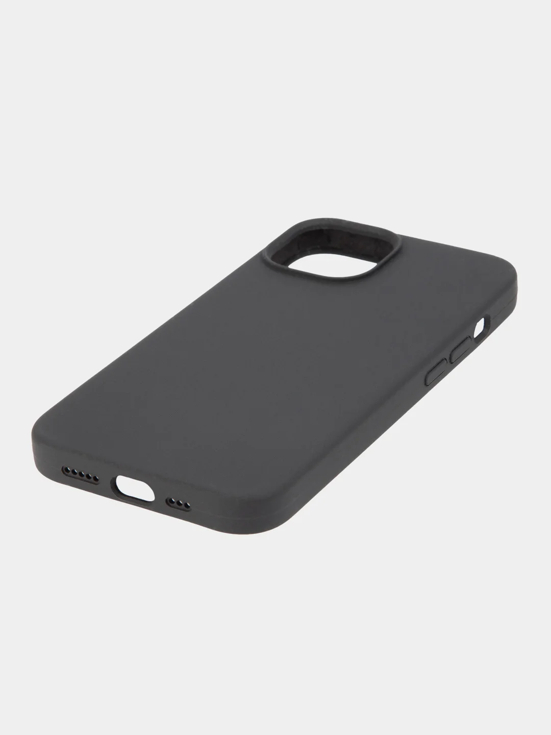 Черный чехол на Apple iPhone 15, 14, Pro, Max, Plus силиконовый BROSCORP мягкая подкладка микрофибра
