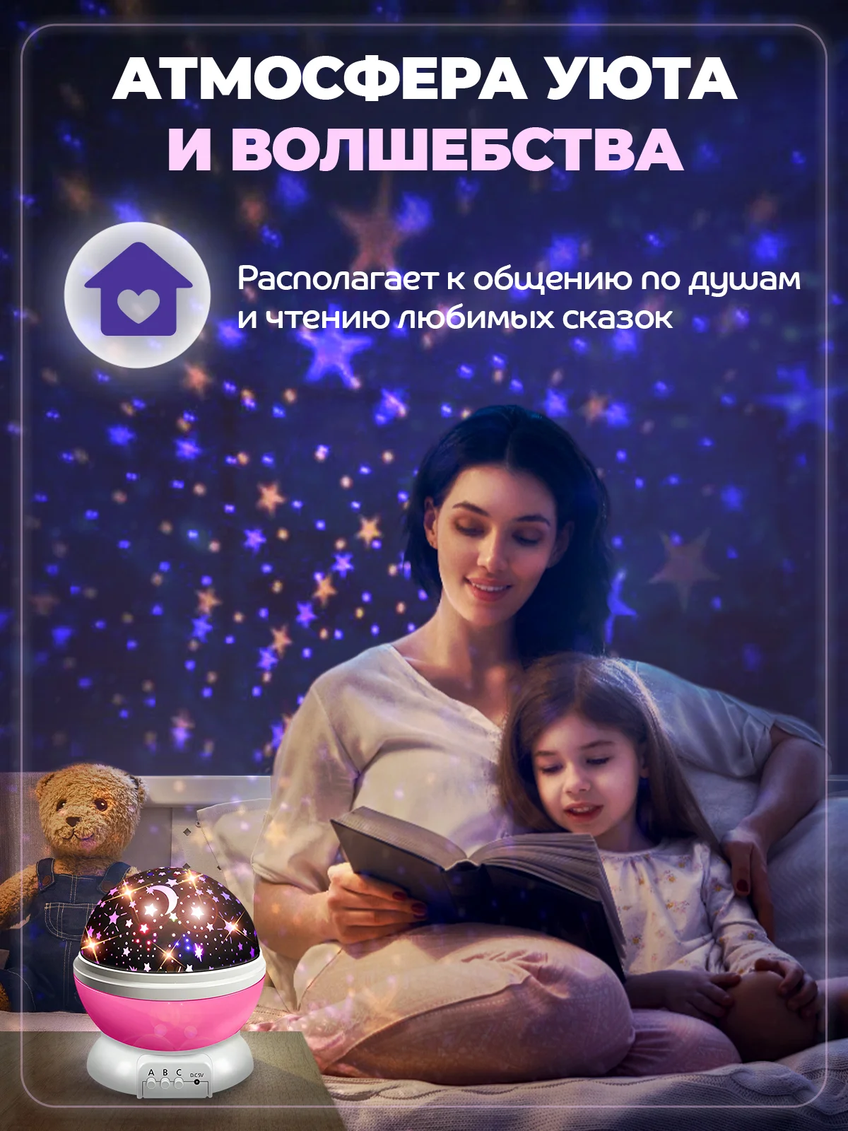 Проектор звездного неба настольный светильник ночник для сна для мальчиков и девочек