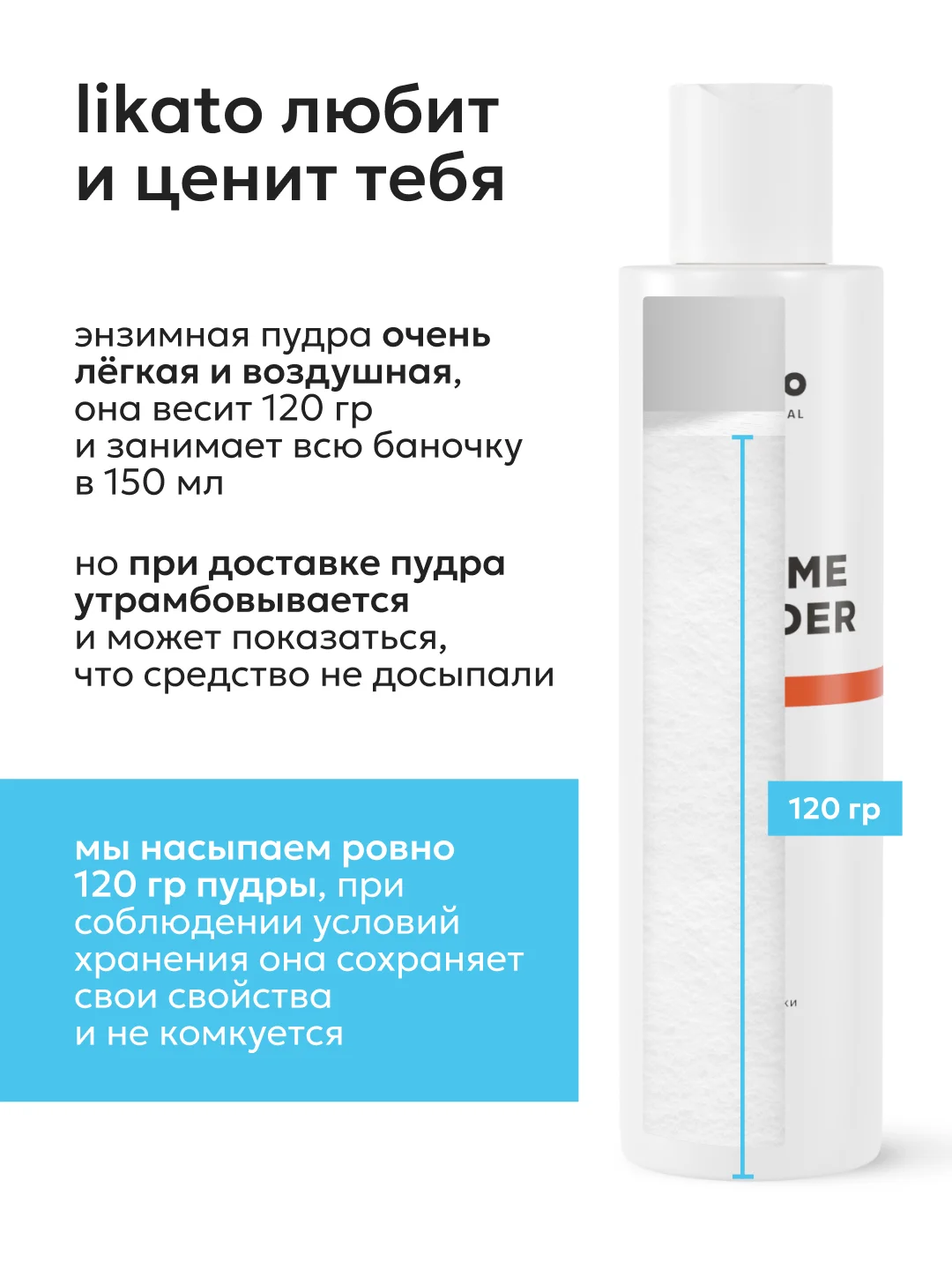 Энзимная пудра от прыщей, черных точек, постакне с папаином, 150 мл, Likato Professional