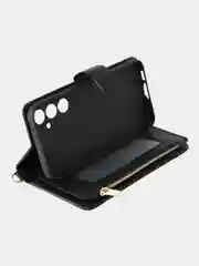 Черный чехол-книжка Samsung Galaxy S23 FE / S23FE кошелек с магнитом (Самсунг Галакси С23 ФЕ)